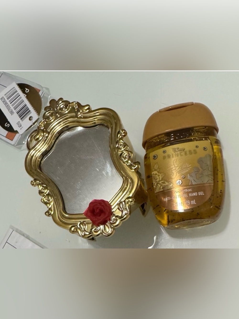 Disney Princess Rose Gold Pocket bath body works Case & Mirror - Picture 2 of 3